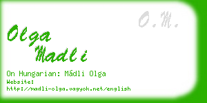 olga madli business card